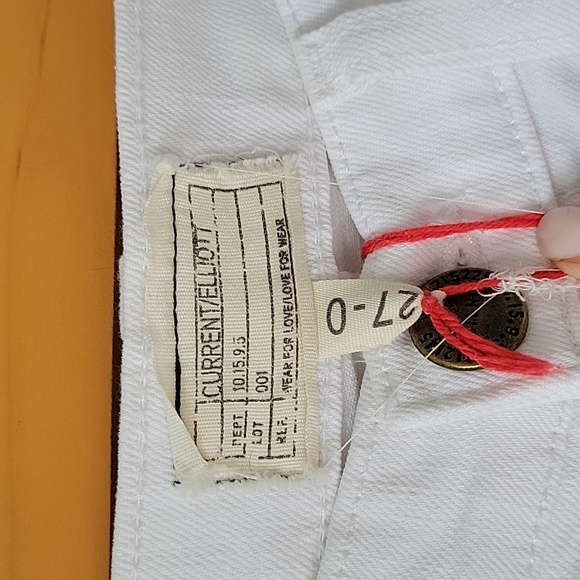 Current / Elliott The High Waist Stiletto White Distressed Jeans - Picture 5 of 8